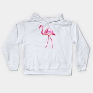 Pink Flamingo Watercolor Painting Kids Hoodie